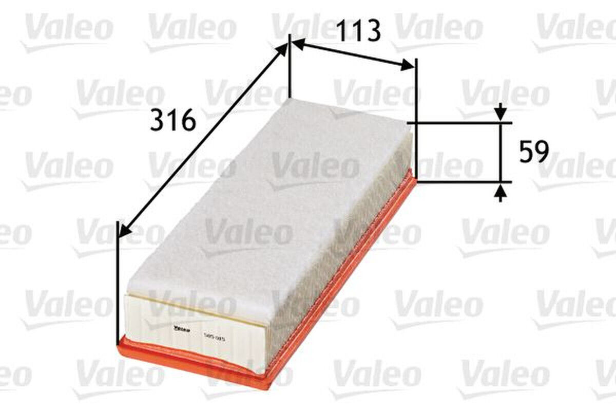 Luftfilter Filtereinsatz 316mm VALEO für PEUGEOT PARTNER