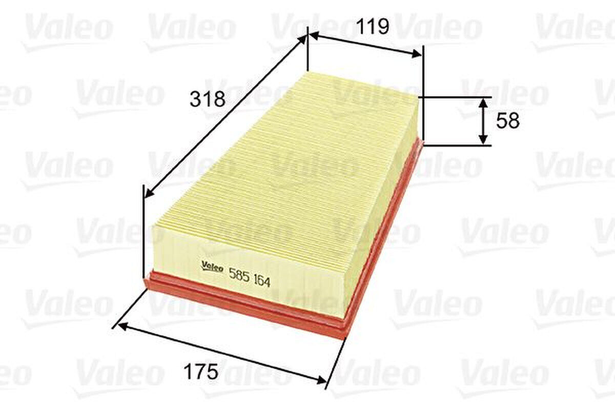 Luftfilter Filtereinsatz 318mm VALEO für CITROËN XSARA (N1)