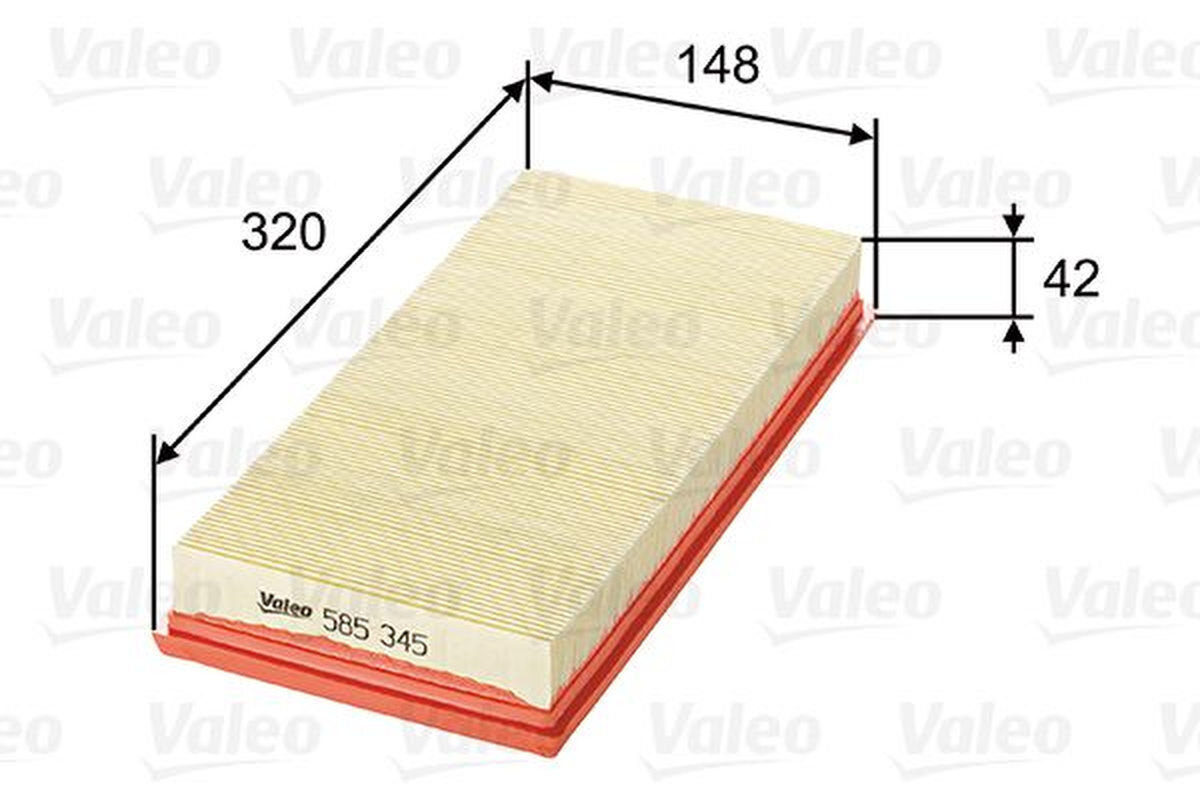 Luftfilter Filtereinsatz 320mm VALEO für FORD MONDEO II