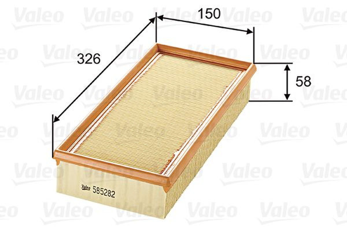Luftfilter Filtereinsatz 324mm VALEO für BMW 5 (E34)