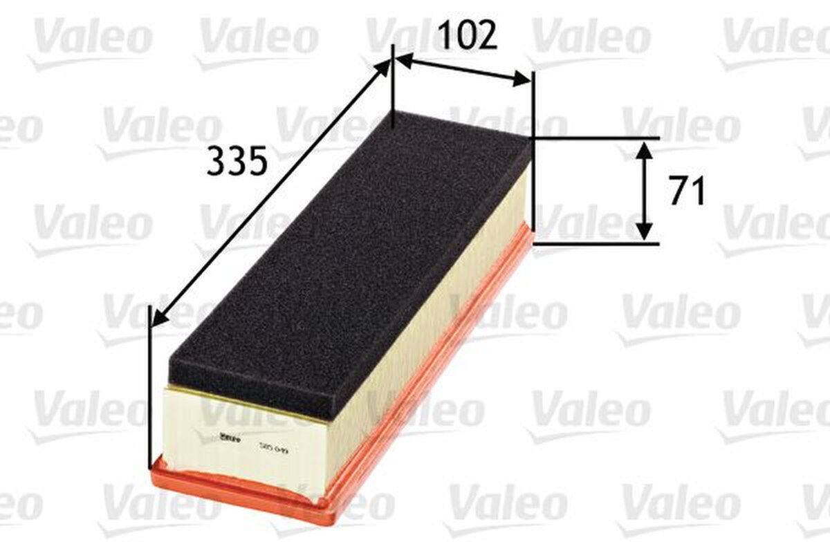 Luftfilter Filtereinsatz 335mm VALEO für CITROËN BERLINGO /