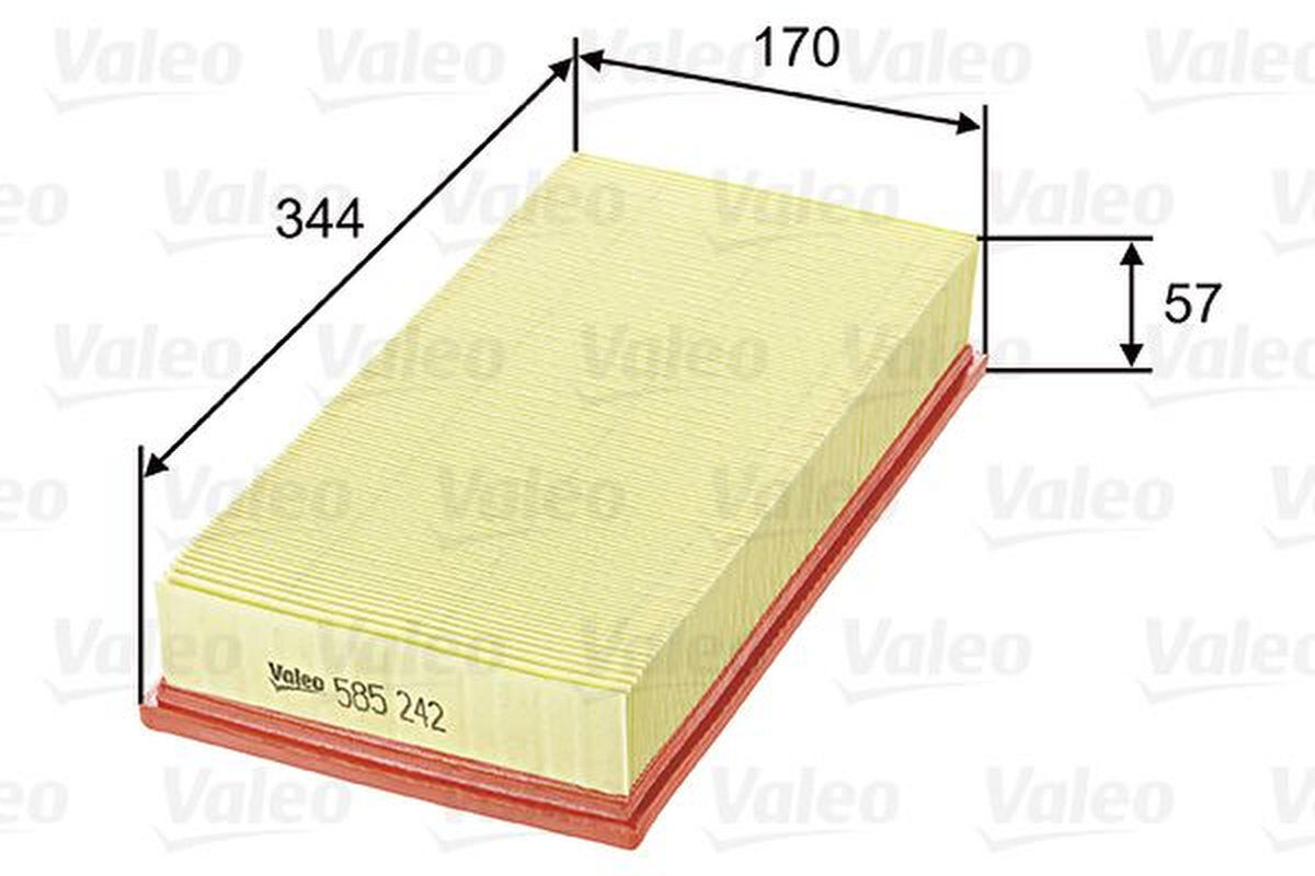 Luftfilter Filtereinsatz 344mm VALEO für VOLVO S40 I