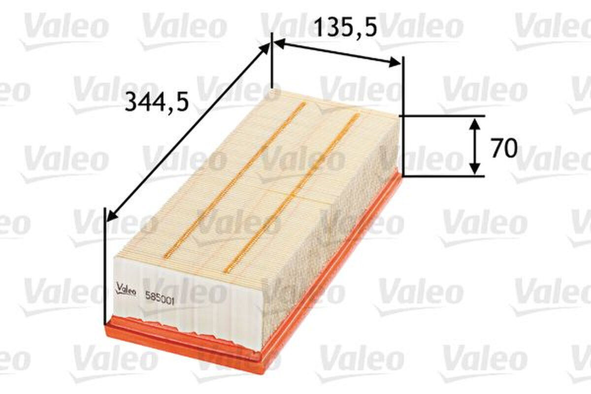 Luftfilter Filtereinsatz 345mm VALEO für VW GOLF VI