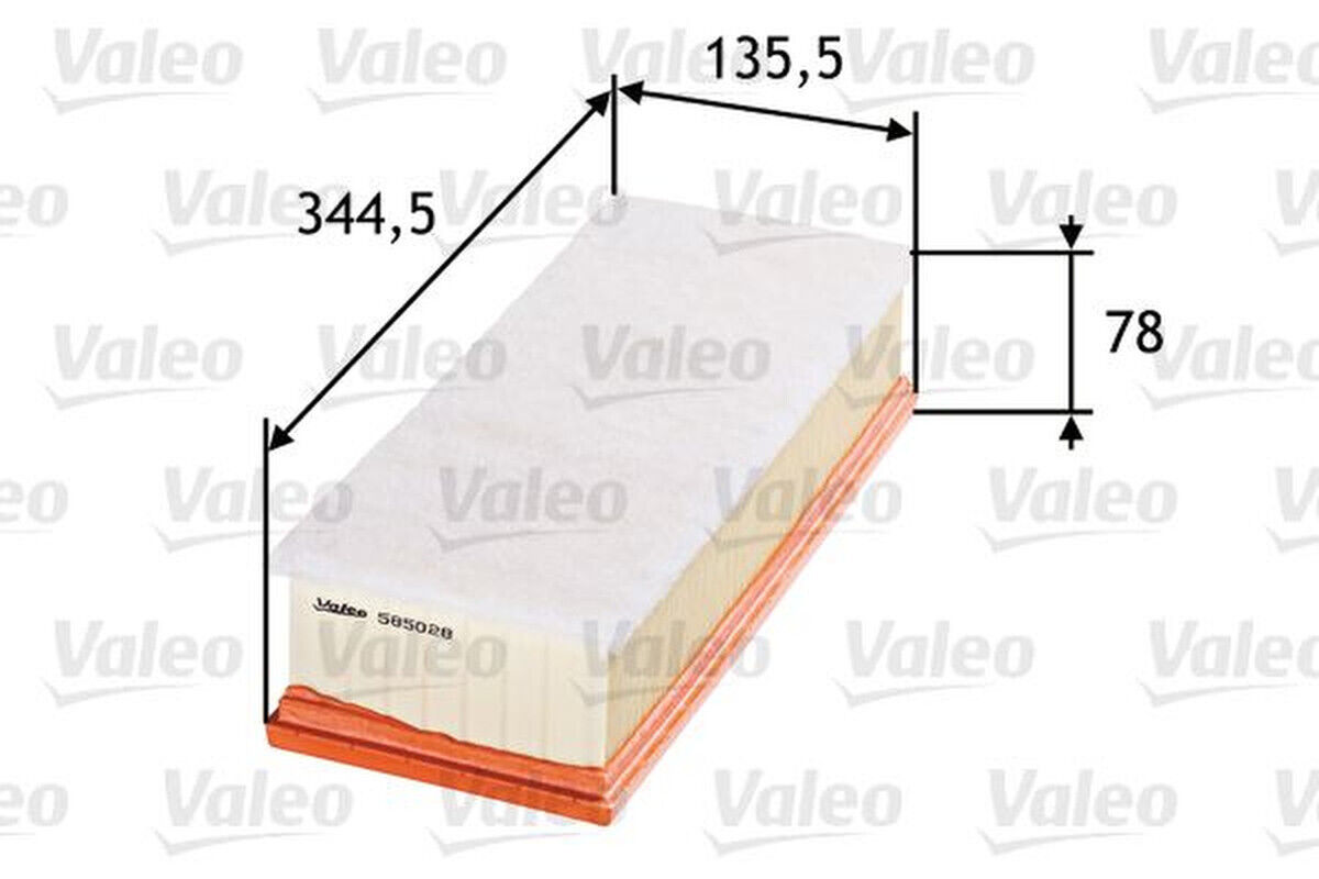 Luftfilter Filtereinsatz 345mm VALEO für VW PASSAT B6