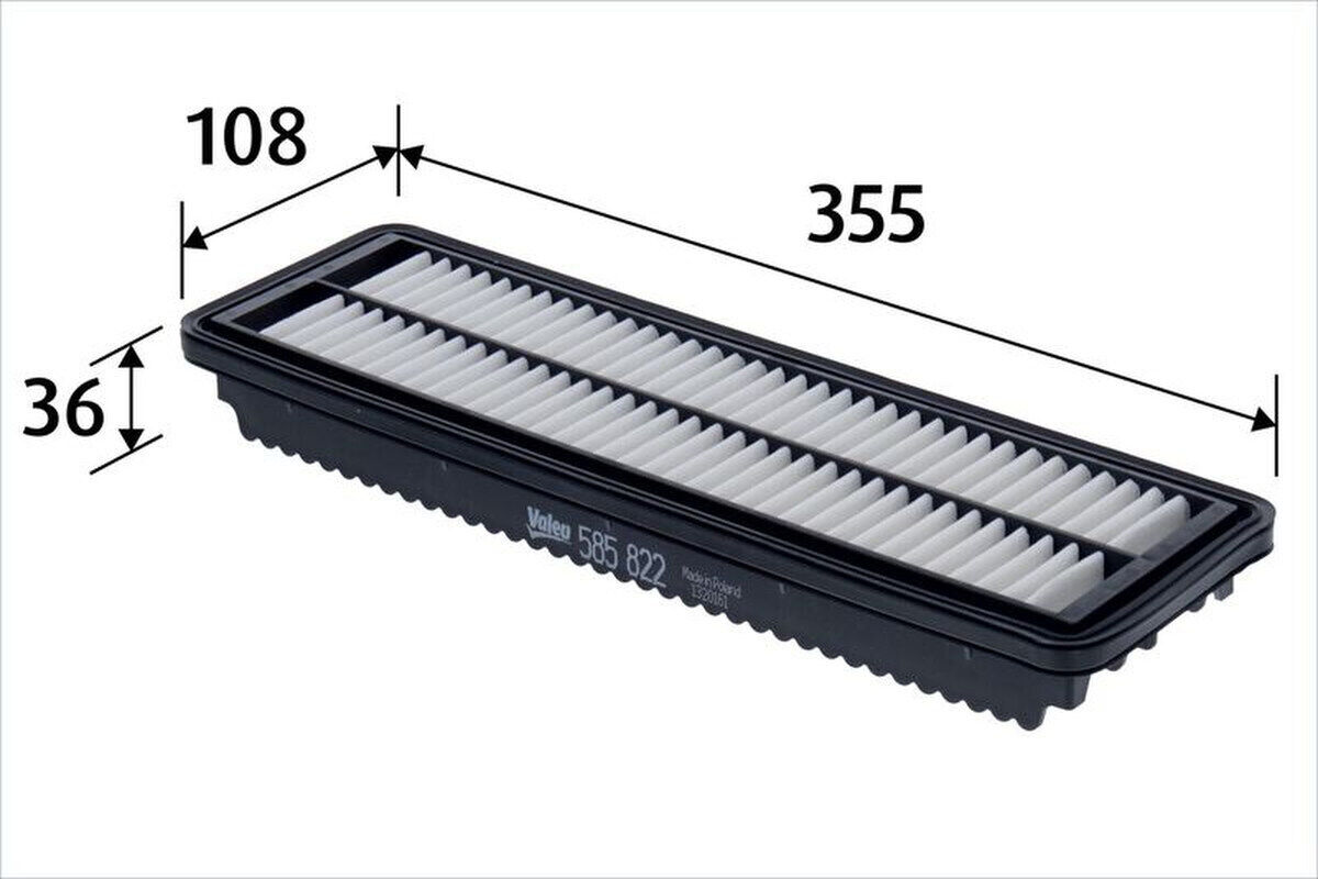 Luftfilter Filtereinsatz 355mm VALEO für i10 II