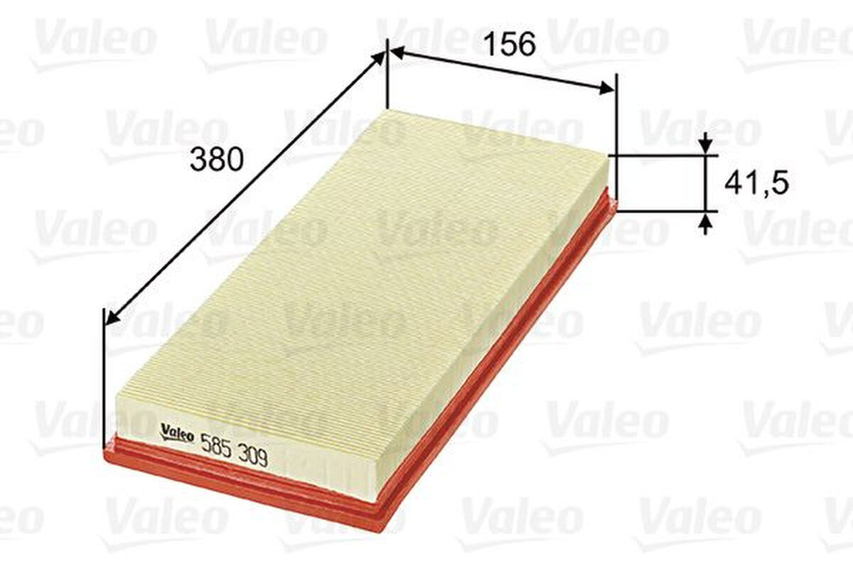 Luftfilter Filtereinsatz 380mm VALEO für JAGUAR X-TYPE I