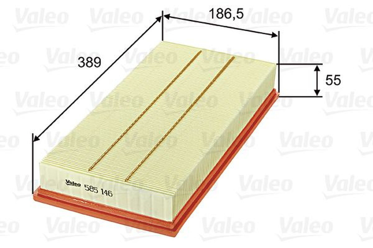 Luftfilter Filtereinsatz 389mm VALEO für PORSCHE CAYENNE (92A)