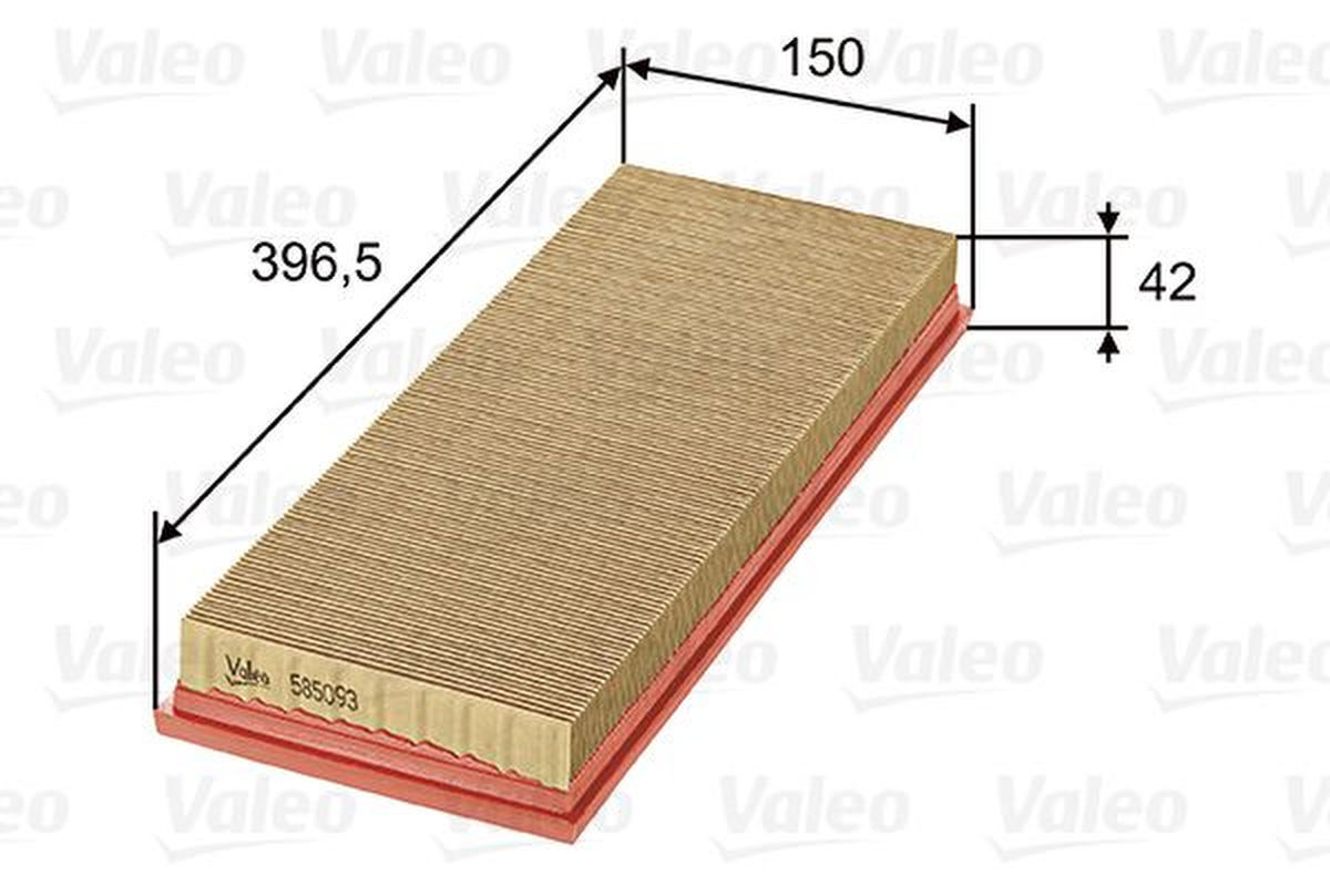 Luftfilter Filtereinsatz 397mm VALEO für FORD MONDEO I