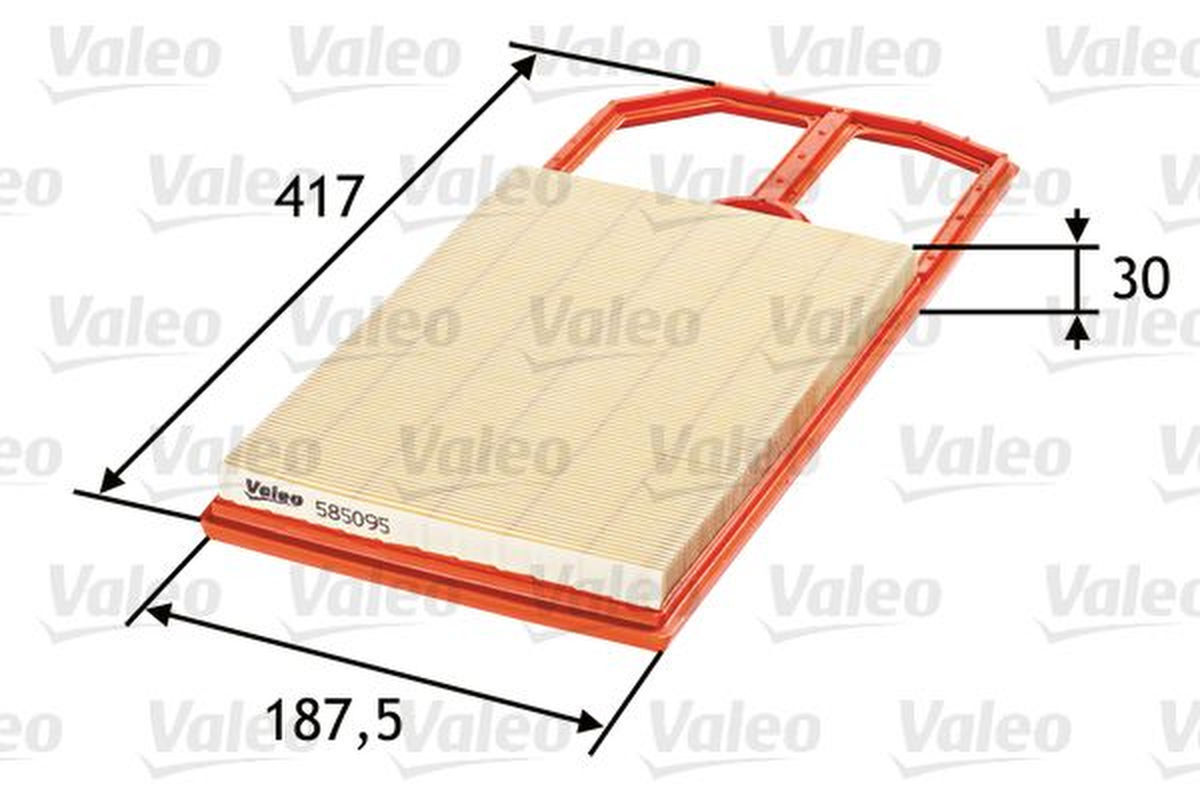 Luftfilter Filtereinsatz 418mm VALEO für VW GOLF IV