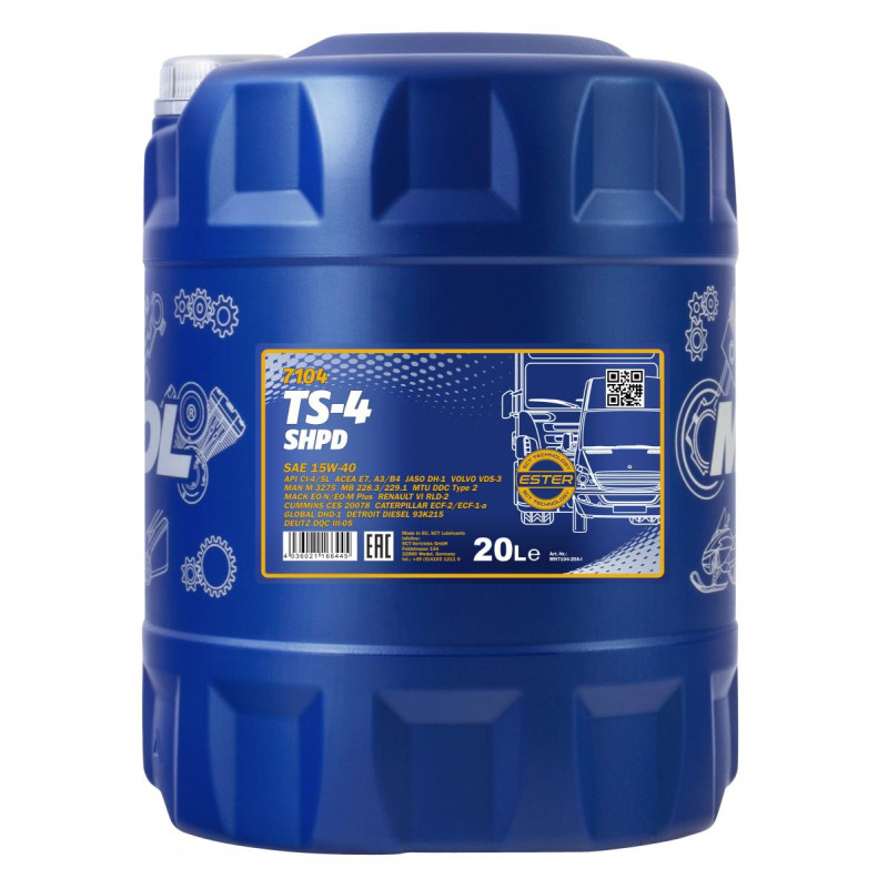 MANNOL TS-4 SHPD 15W-40 Extra 20 Liter