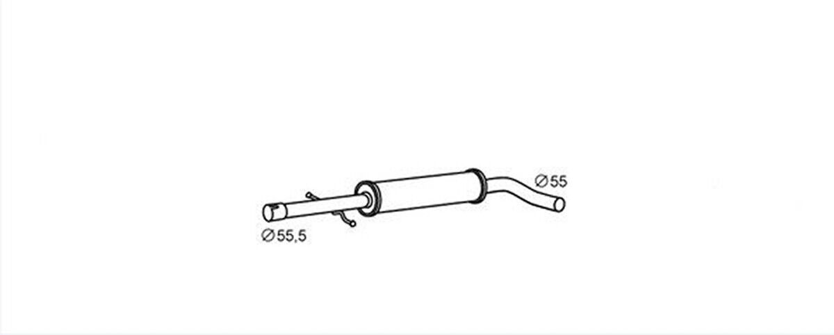 Mittelschalldämpfer Easy2Fit mit Anbauteilen HELLA für AUDI A3 SEAT SKODA VW