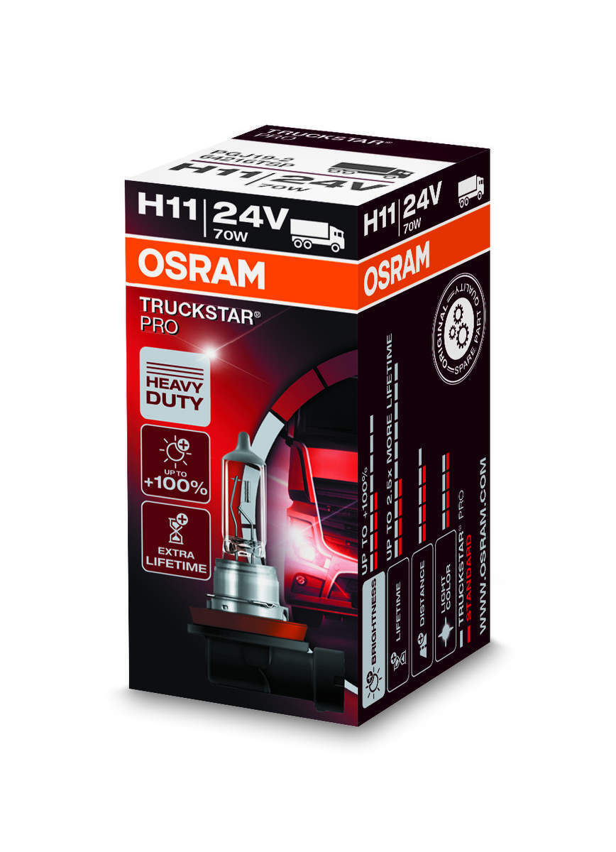 OSRAM TRUCKSTAR PRO H11 Halogen-Scheinwerferlampe 24V LKW Lampe