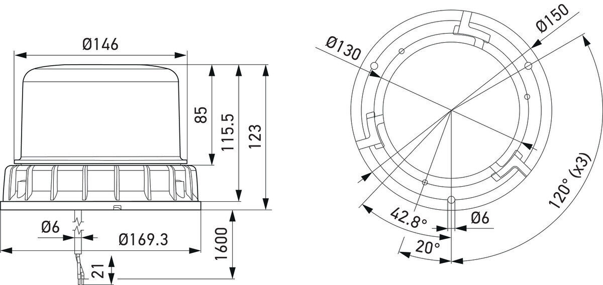Rundumkennleuchte LED HELLA 2XD 012 984-311
