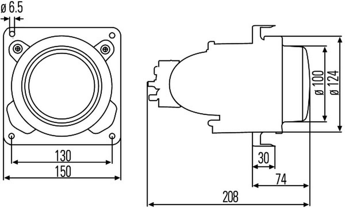 Scheinwerfereinsatz Fernscheinwerfer DE Halogen HELLA für MACK