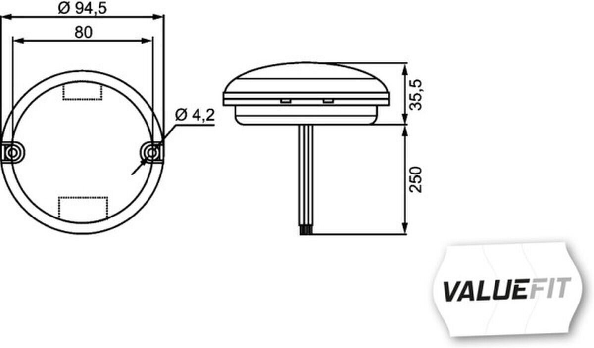 Schlussleuchte LED geschraubt Anbau HELLA VALUE FIT mit Bremslicht 12/24V