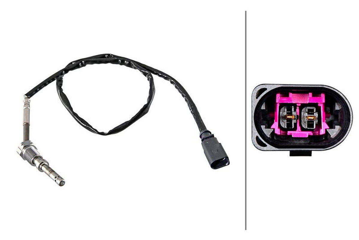 Sensor Abgastemperatur 606mm HELLA für AUDI A3