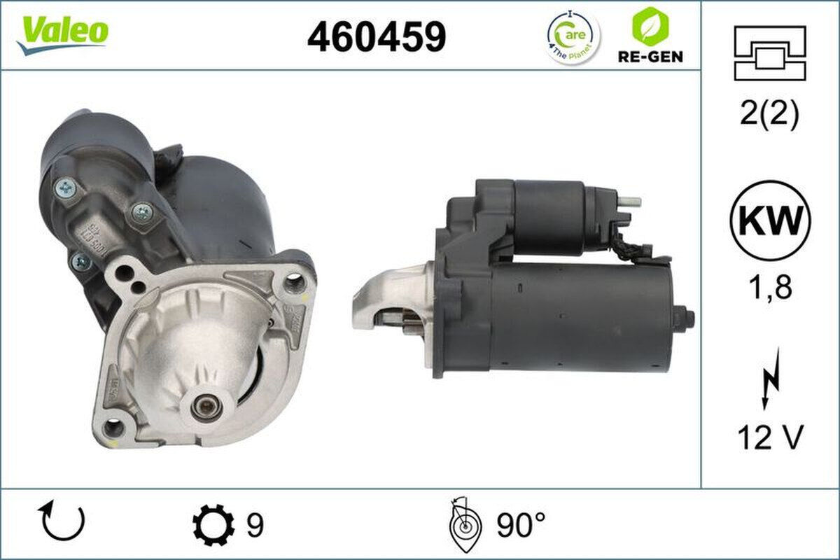 Starter 1,8kW 9 Zähne Flansch 74mm VALEO für BMW 5 (E60)