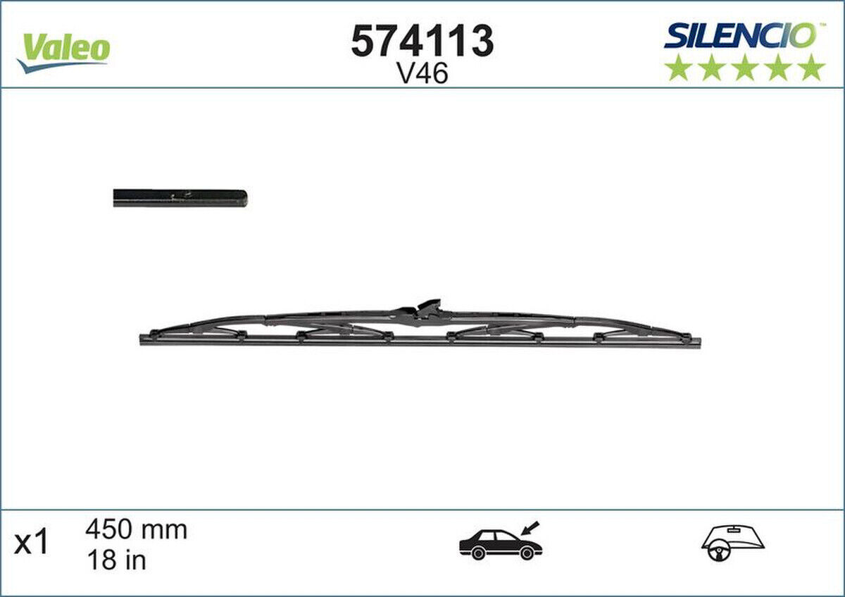 Wischblatt 450mm Bügelwischblatt VALEO für TOYOTA COROLLA Liftback