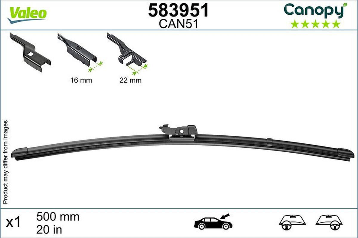 Wischblatt 500mm Flachbalkenwischblatt VALEO für AUDI A4 B9