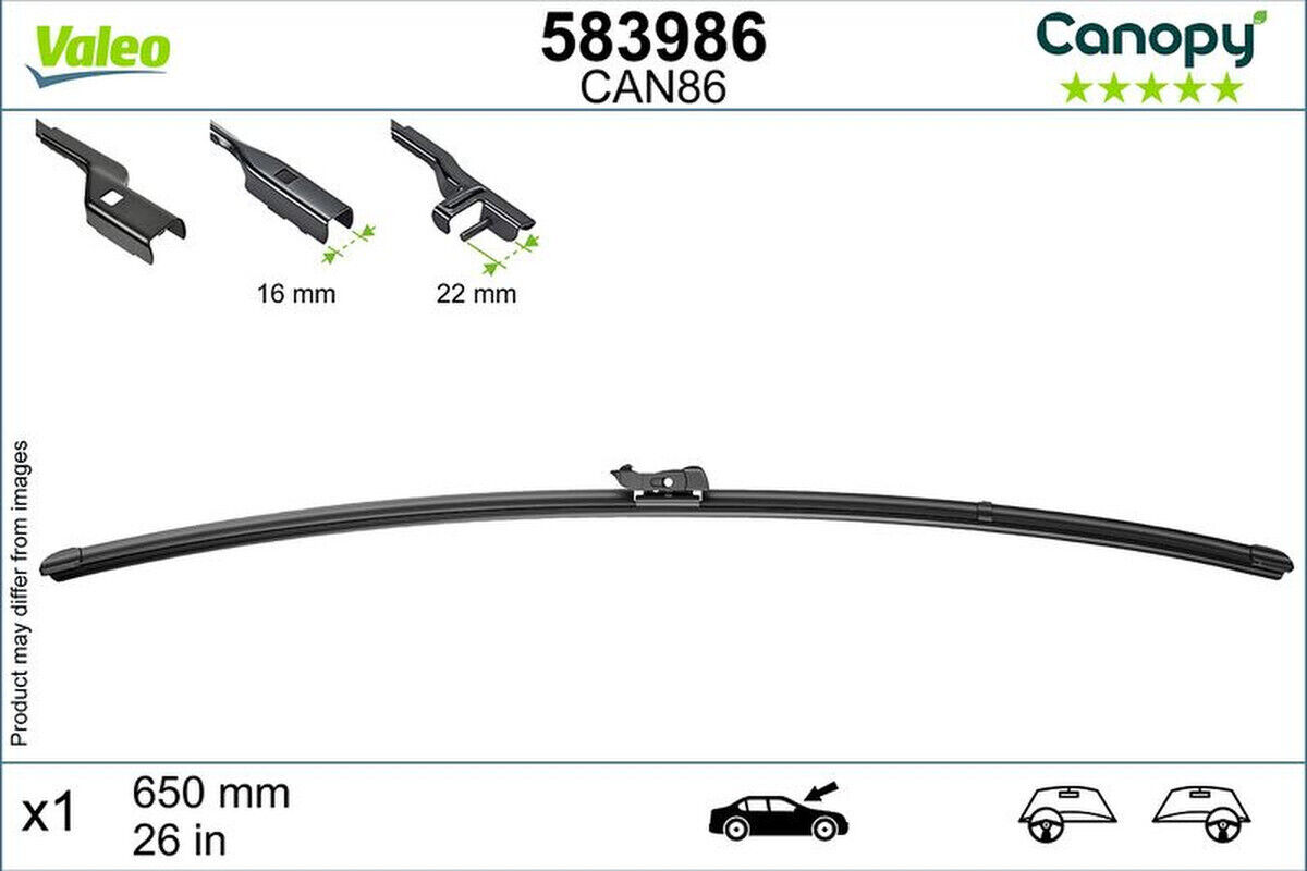 Wischblatt 650mm Flachbalkenwischblatt VALEO für BMW 5