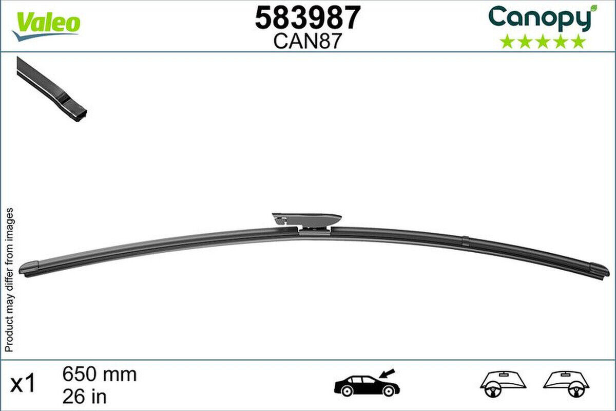 Wischblatt 650mm Flachbalkenwischblatt VALEO für RENAULT CLIO IV