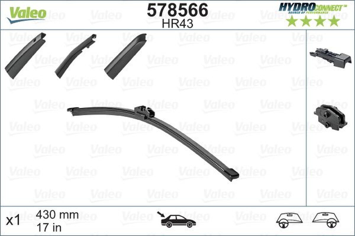 Wischblatt hinten 430mm VALEO für MERCEDES SPRINTER 3,5-t