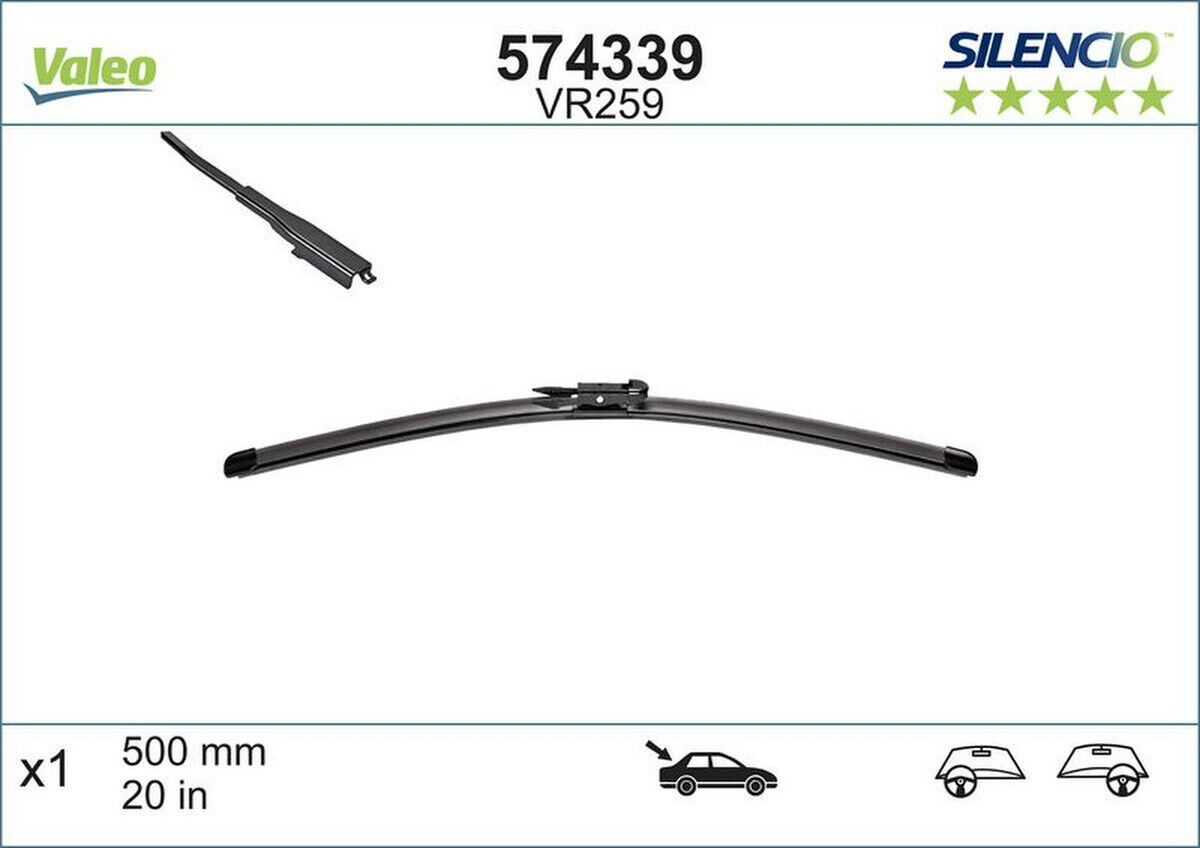 Wischblatt hinten 500mm VALEO für OPEL INSIGNIA A