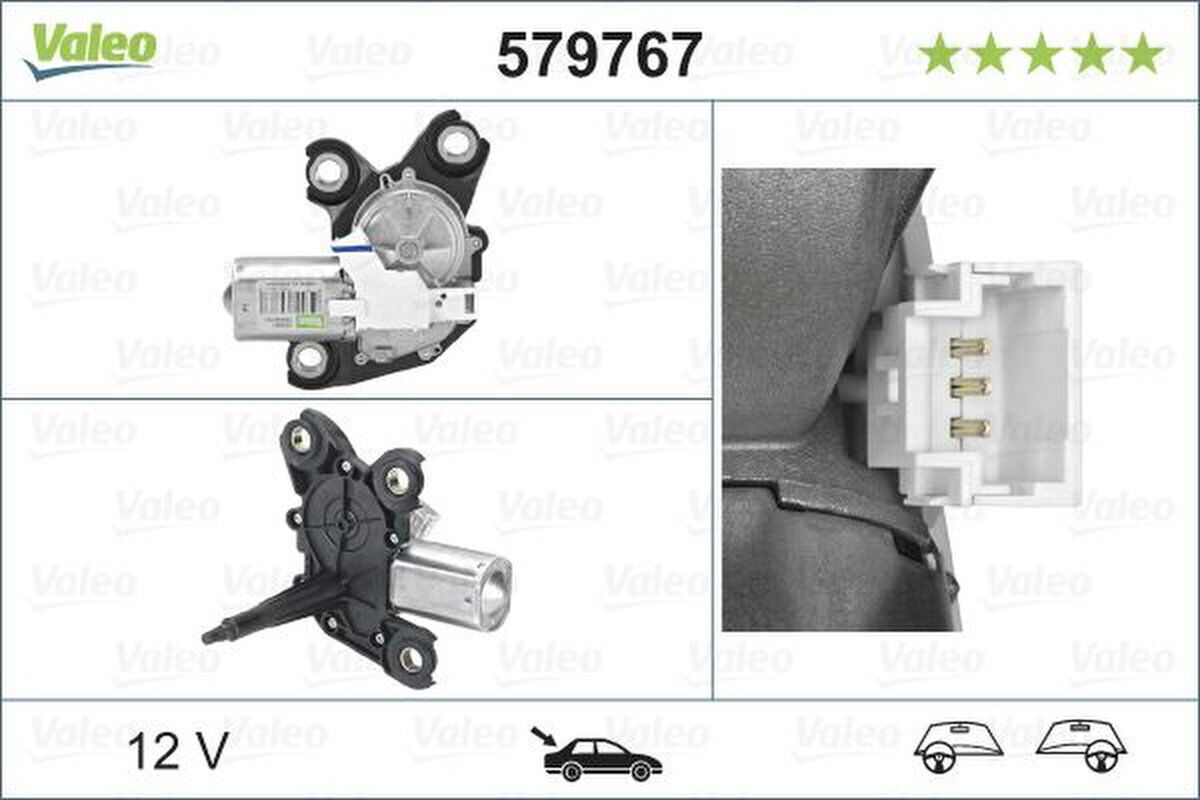 Wischermotor hinten VALEO für CITROËN BERLINGO Kasten/Großraumlimousine