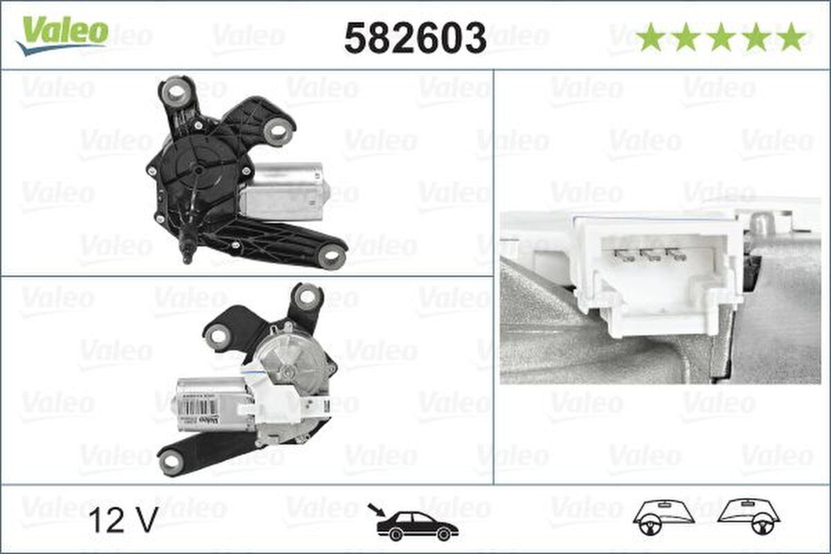 Wischermotor hinten VALEO für CITROËN C3 II