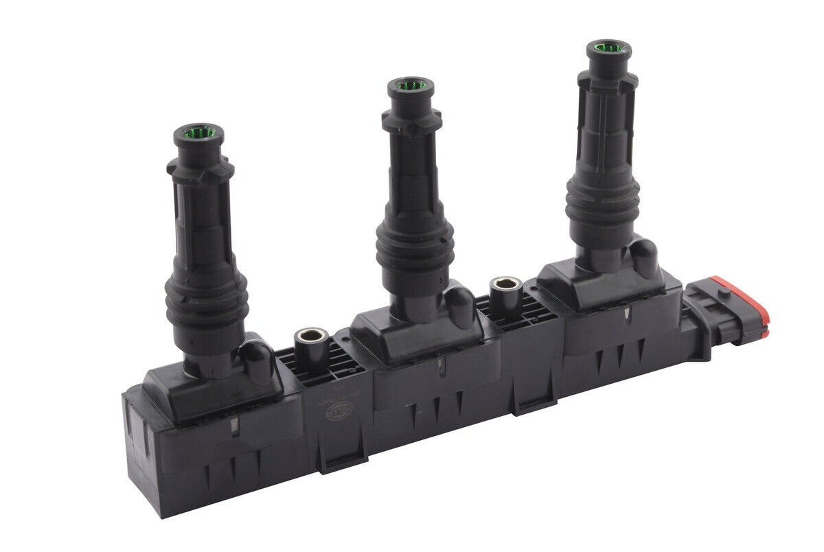 Zündspule inkl. Zündkerzenstecker 5-polig HELLA für OPEL AGILA (A) (H00)