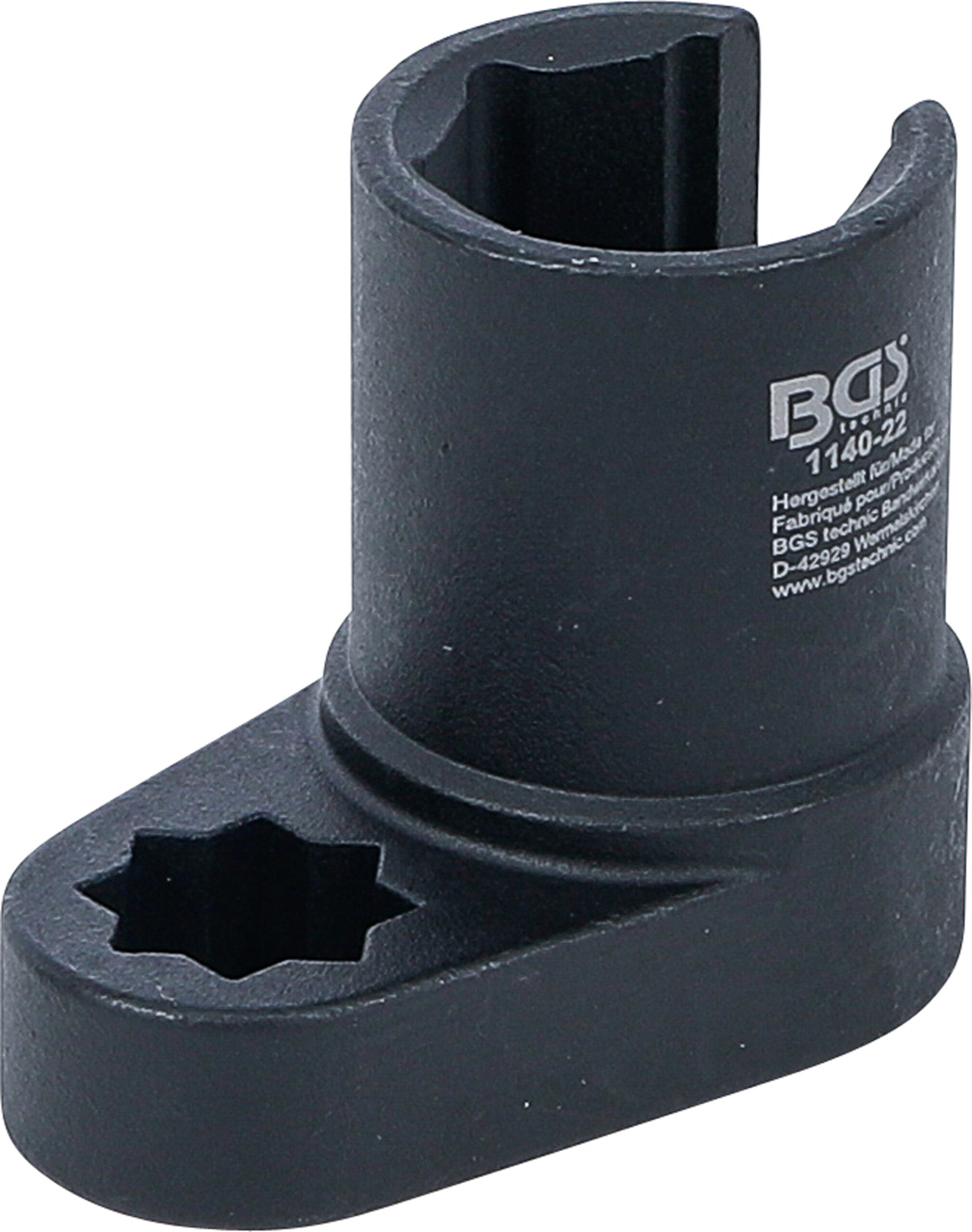 Lambdasonden-Einsatz | abgewinkelt | Antrieb Innenachtkant 12,5 mm (1/2") | SW 22 mm | Schlitz 11 mm BGS