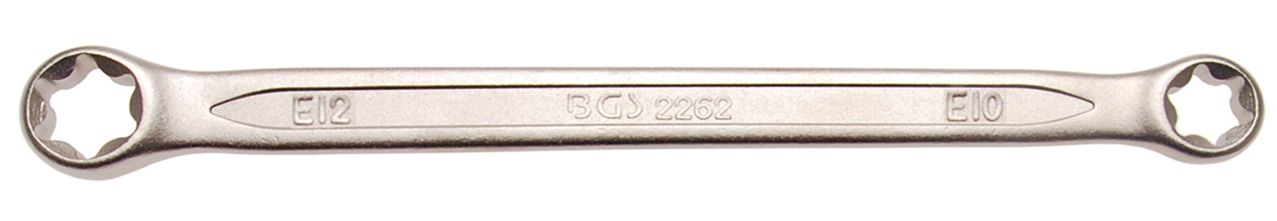 Doppel-Ringschlüssel mit E-Profil-Ringköpfen | SW E10 x E12 BGS