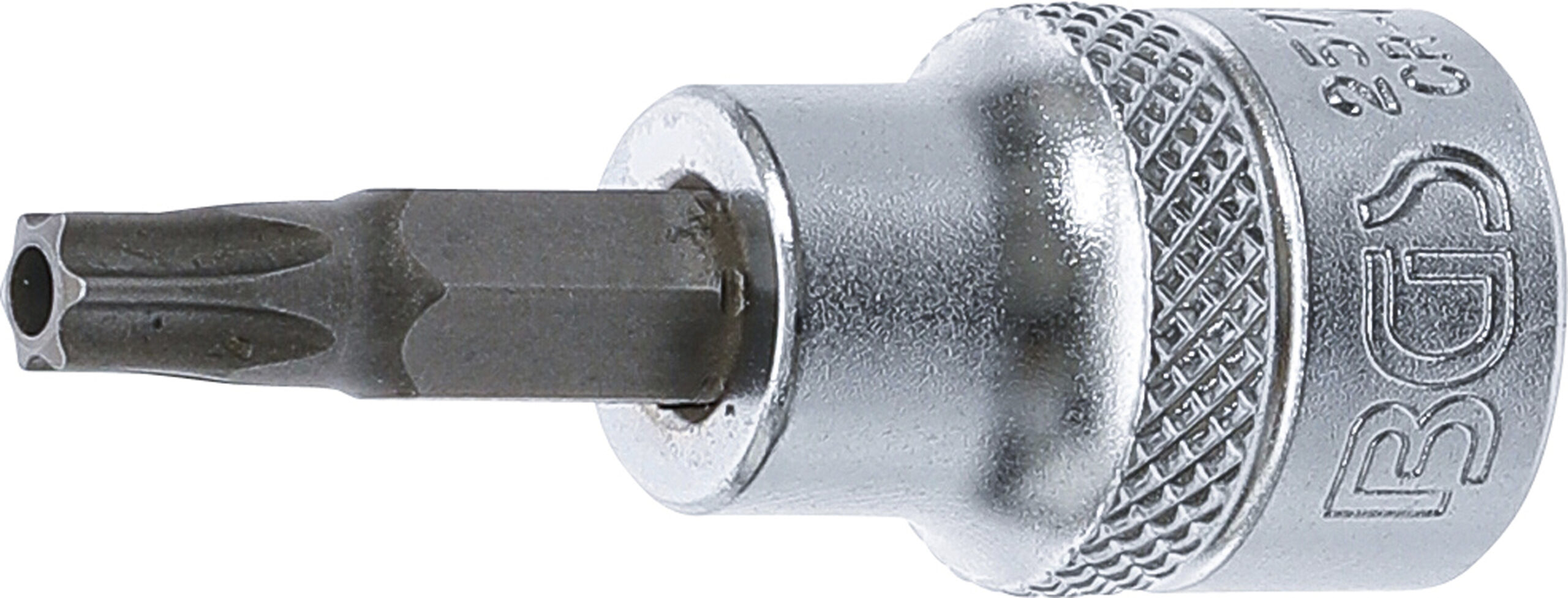 Bit-Einsatz | Antrieb Innenvierkant 10 mm (3/8") | T-Profil (für Torx) mit Bohrung T30 BGS