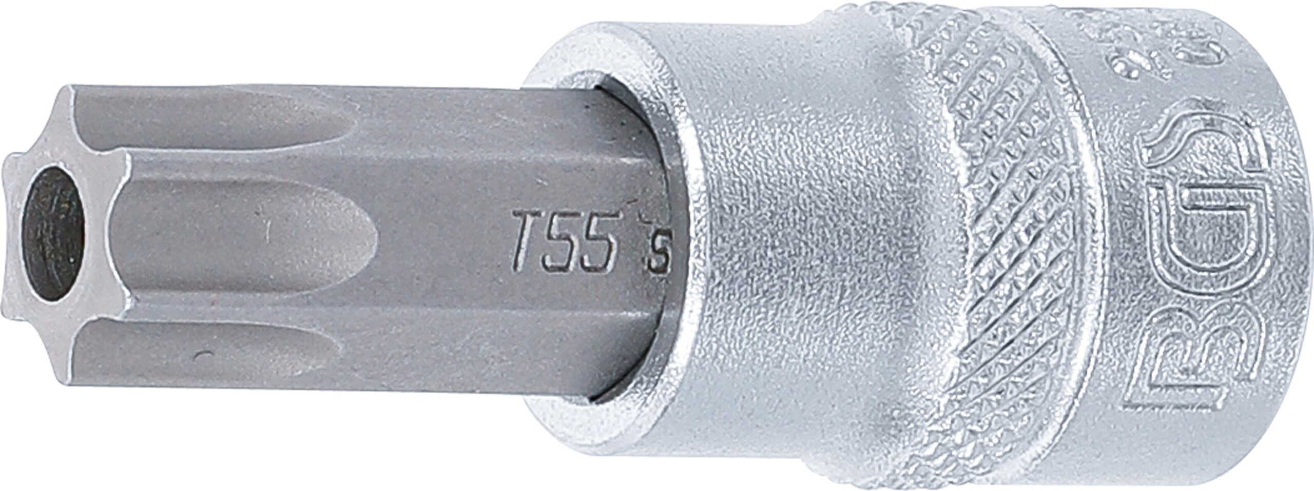 Bit-Einsatz | Antrieb Innenvierkant 10 mm (3/8") | T-Profil (für Torx) mit Bohrung T55 BGS