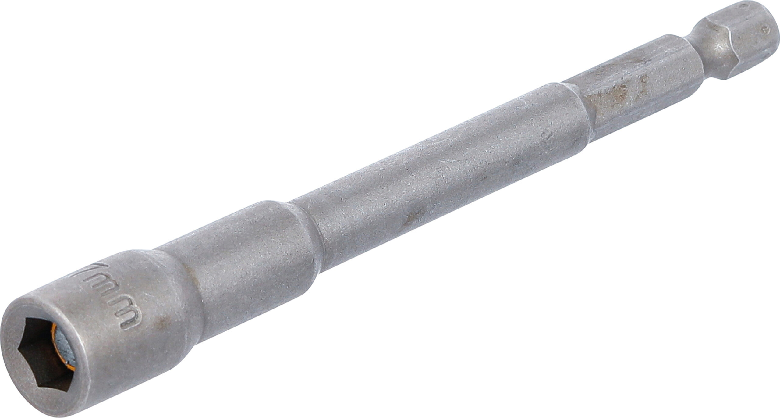 Steckschlüssel-Einsatz Sechskant, extra lang | für Bohrmaschinen | Antrieb Außensechskant 6,3 mm (1/4") | SW 7 mm BGS