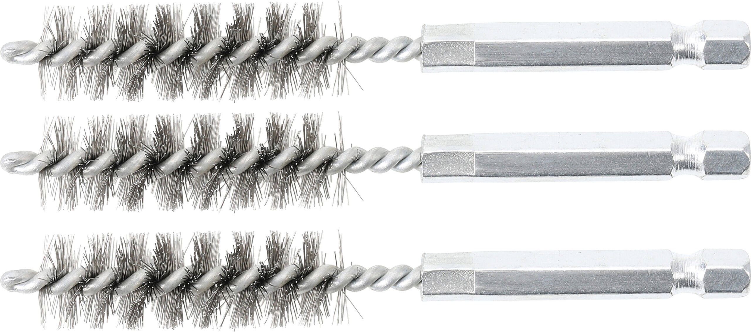 Stahlbürste | 13 mm | Antrieb Außensechskant 6,3 mm (1/4") | 3-tlg. BGS