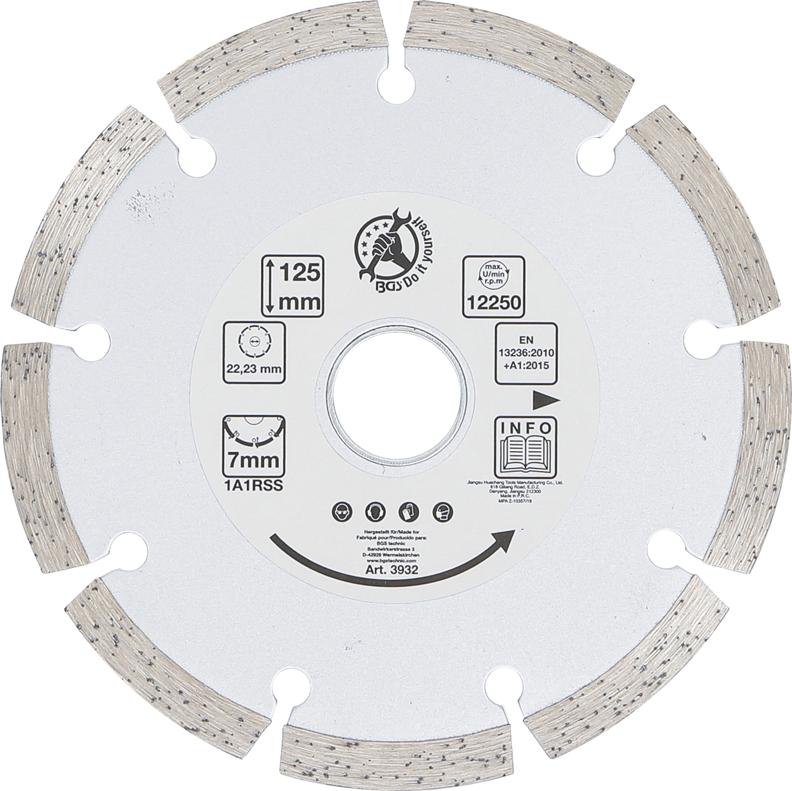 Segment-Trennscheibe | Ø 125 mm BGS Diy