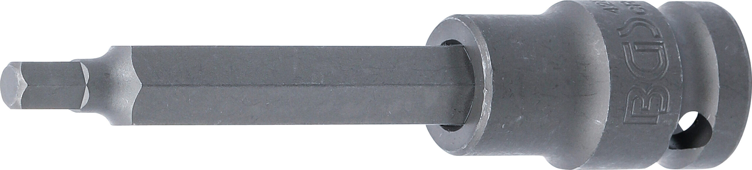 Kraft-Bit-Einsatz | Länge 100 mm | Antrieb Innenvierkant 12,5 mm (1/2") | Innensechskant 6 mm BGS