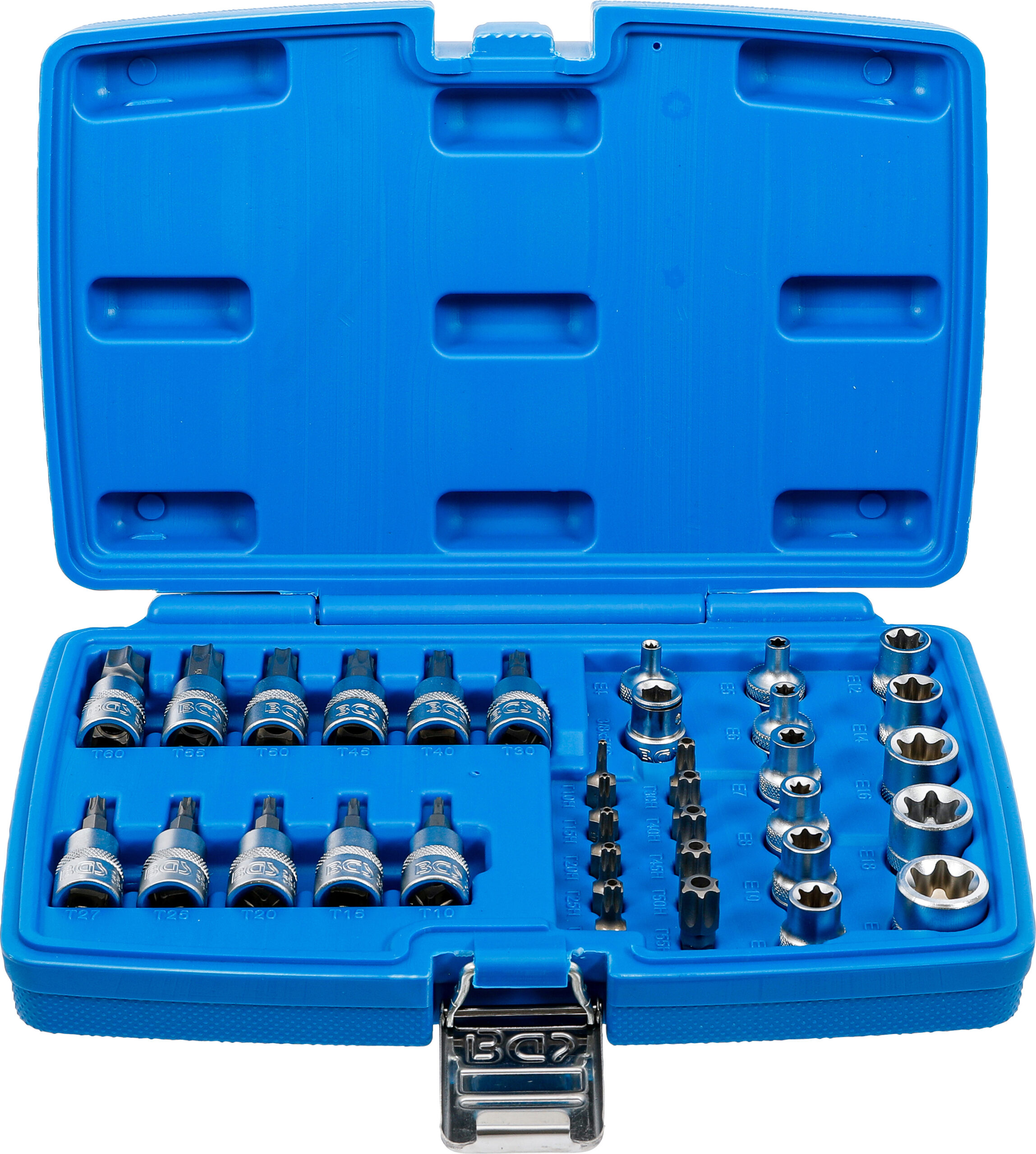 Bit- und Steckschlüsseleinsatz-Satz | 10 mm (3/8") | T-Profil (für Torx) | 34-tlg. BGS