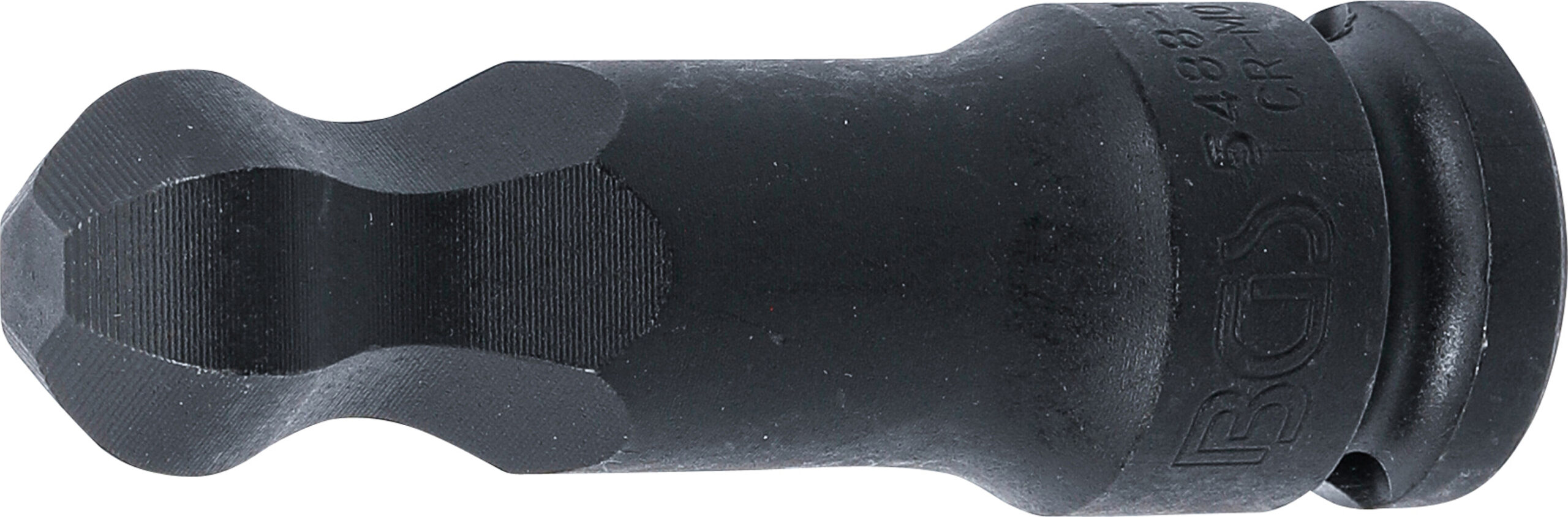 Kraft-Bit-Einsatz | Länge 75 mm | Antrieb Innenvierkant 12,5 mm (1/2") | Innensechskant mit Kugelkopf 17 mm BGS