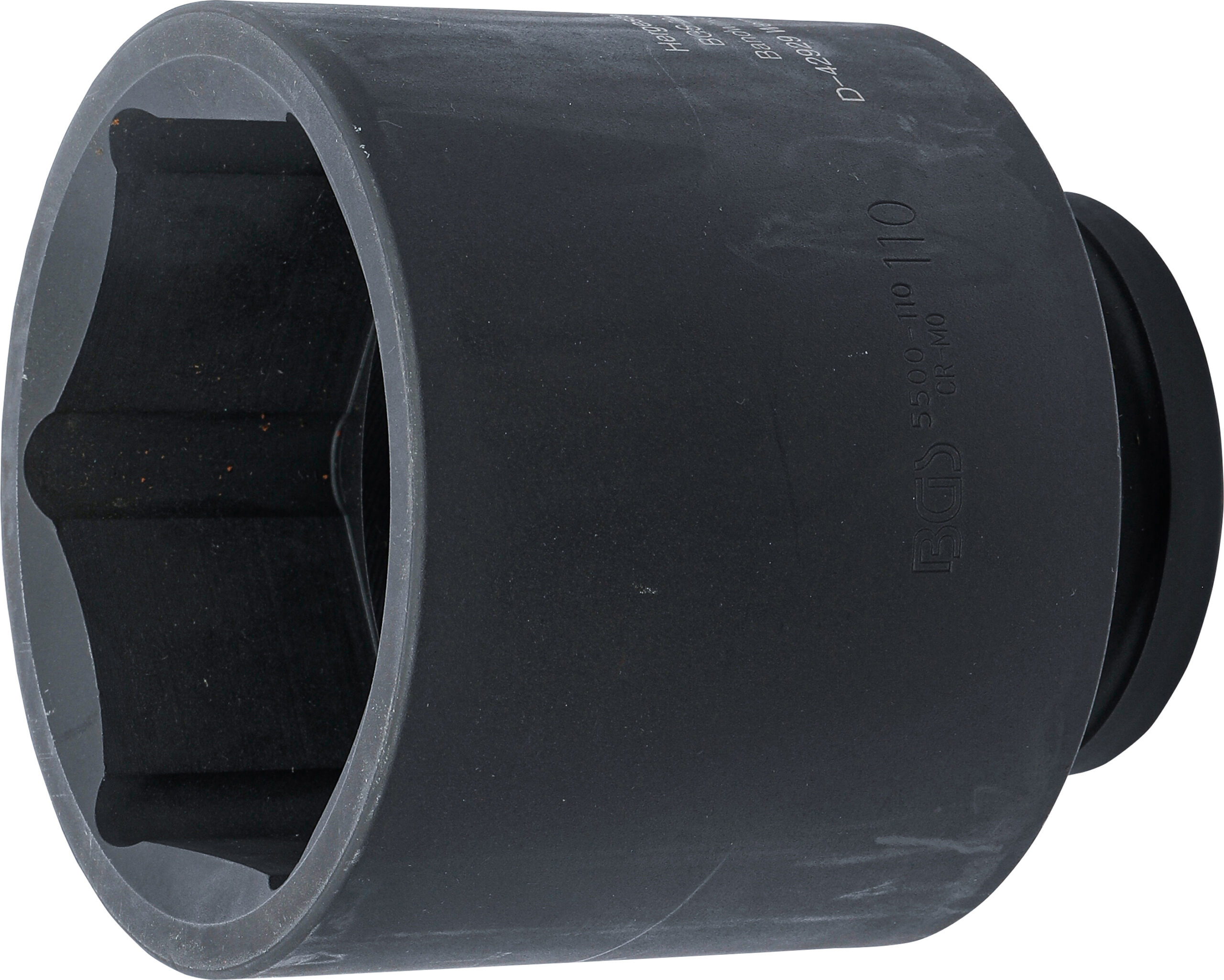 Kraft-Steckschlüssel-Einsatz Sechskant, tief | Antrieb Innenvierkant 25 mm (1") | SW 110 mm BGS