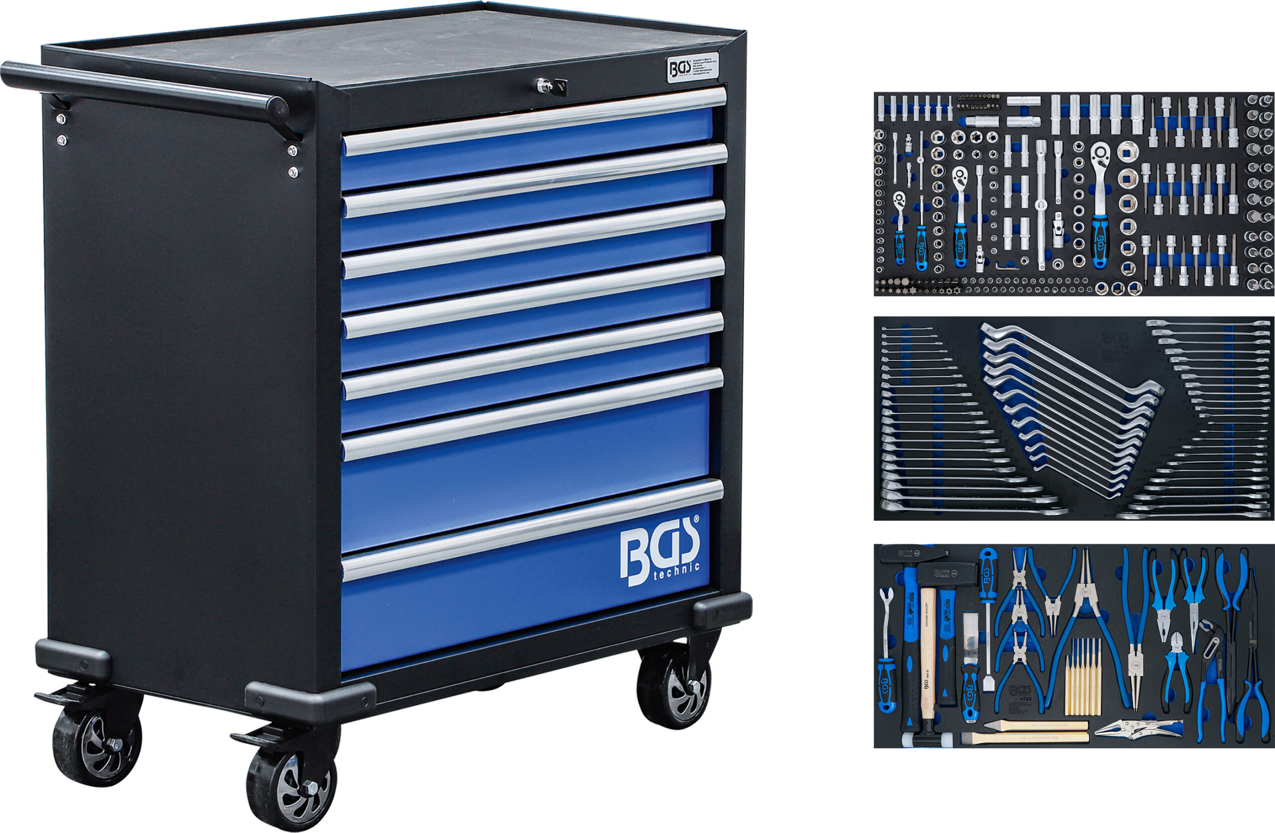 Werkstattwagen XL | 7 Schubladen | mit 301 Werkzeugen BGS