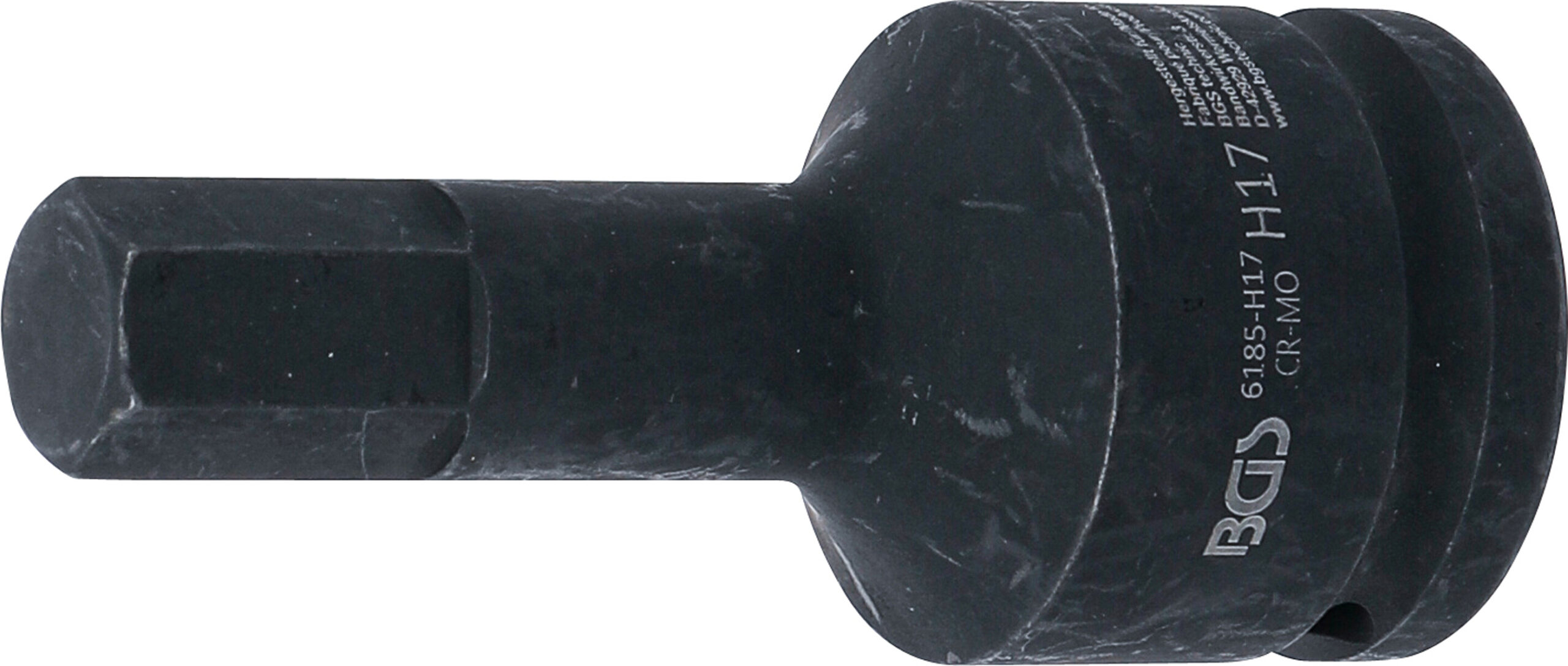 Kraft-Bit-Einsatz | Länge 100 mm | Antrieb Innenvierkant 20 mm (3/4") | Innensechskant 17 mm BGS