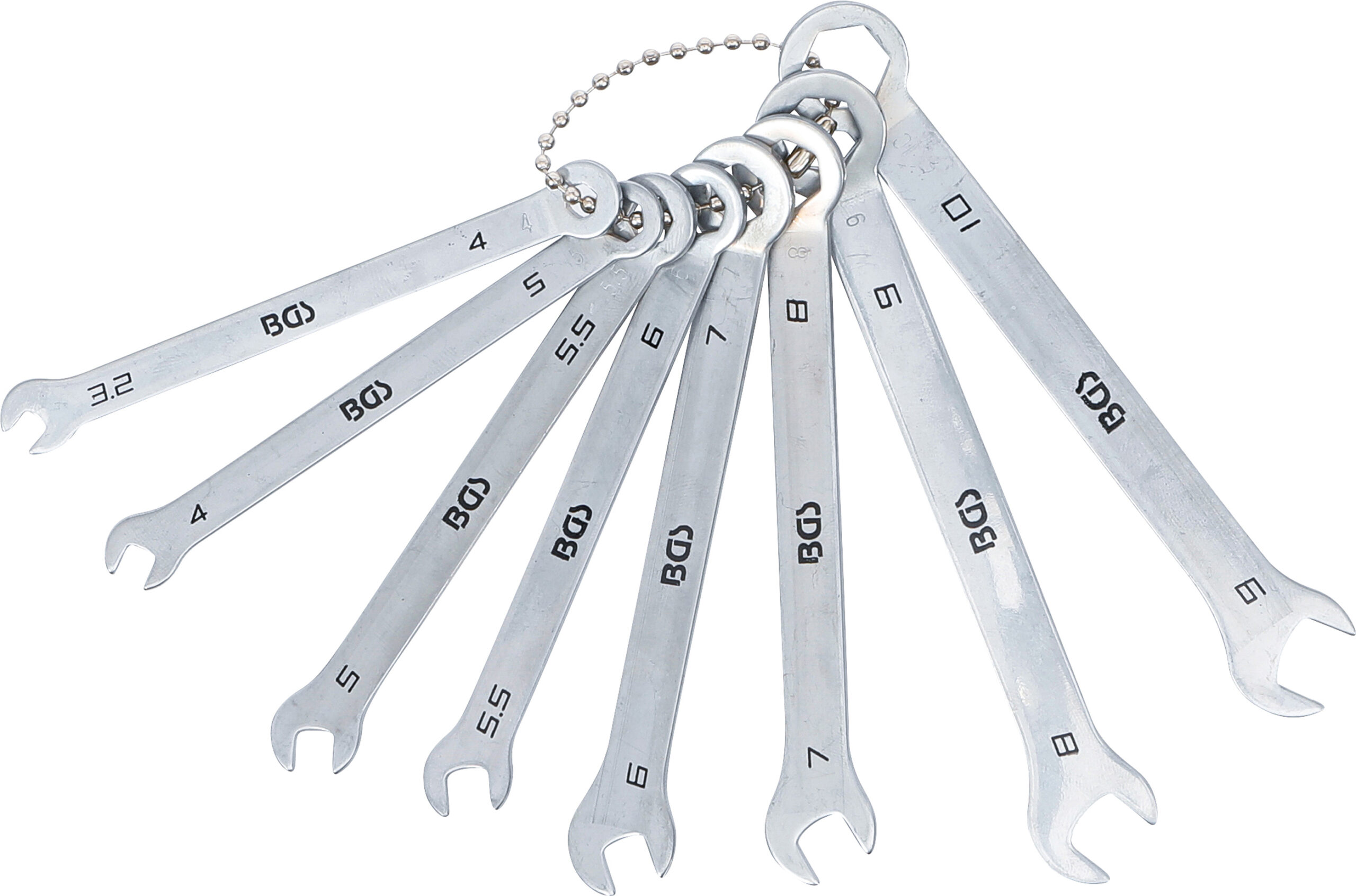 Maul-Ringschlüssel-Satz | Mini-Ausführung | SW 4 - 10 mm | 8-tlg. BGS